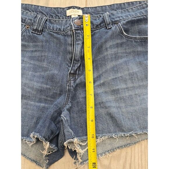 J.Crew Women’s Denim Cutoff Shorts Size 10 | 100% Cotton | Raw Hem Vintage Wash - Picture 4 of 7